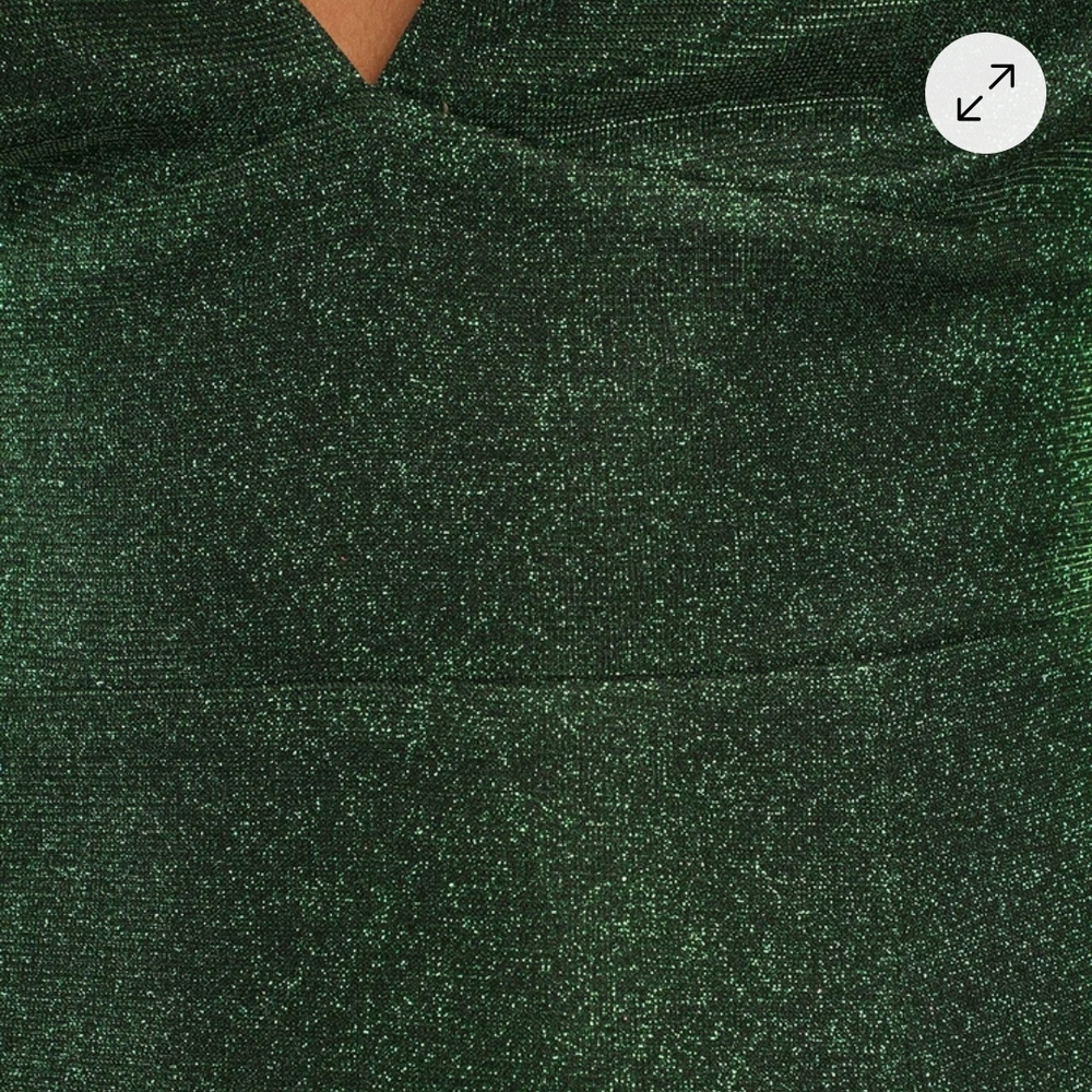 Lulu's Shimmering Emerald Evening Dress - Picture 4 of 6